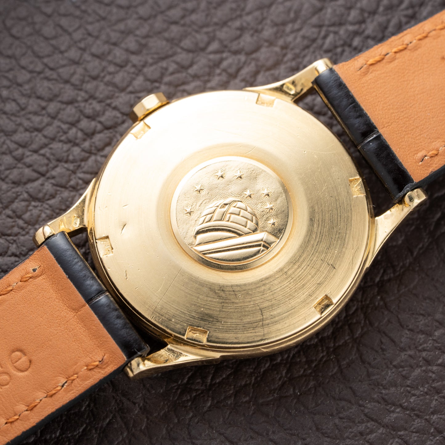Omega Constellation DeLuxe Automatic Onyx Indices 18K Yellow Gold Ref. 14393 from 1959