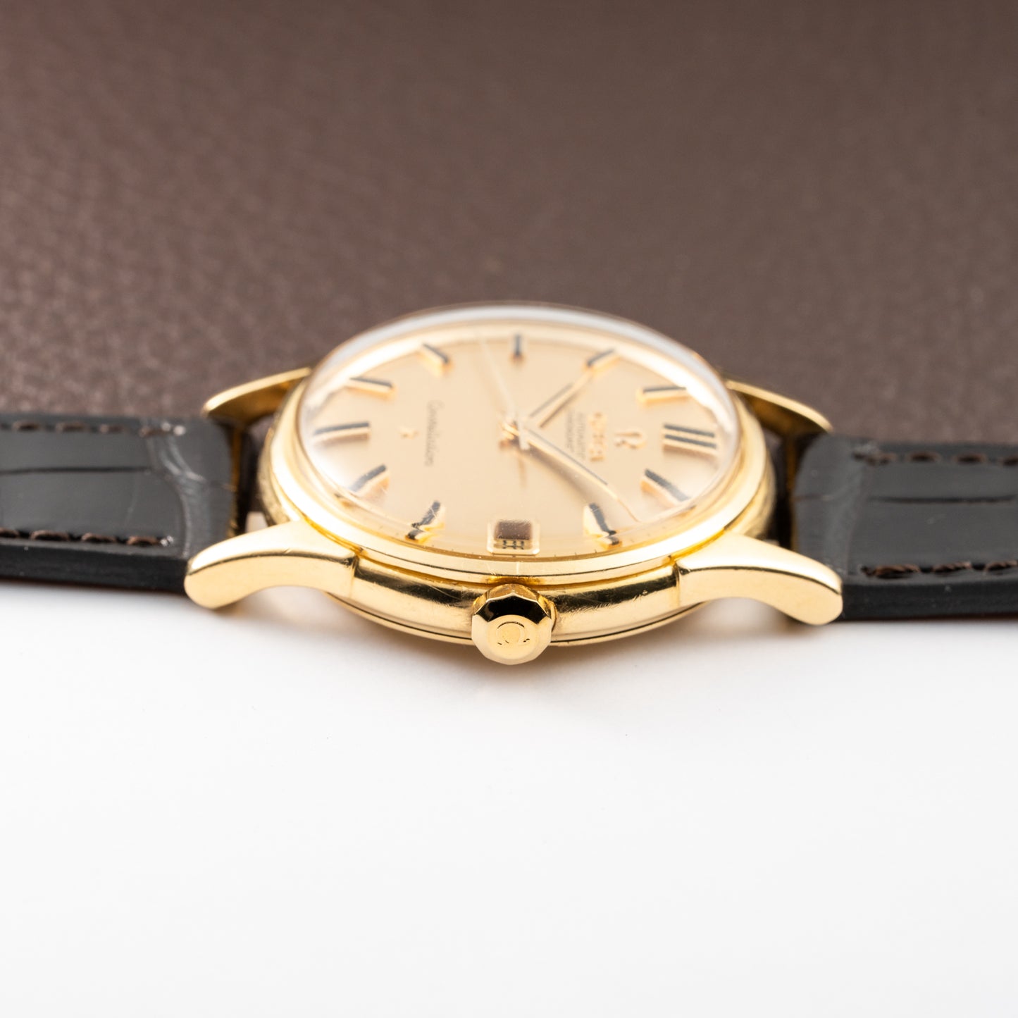 Omega Constellation DeLuxe Automatic Onyx Indices 18K Yellow Gold Ref. 14393 from 1959