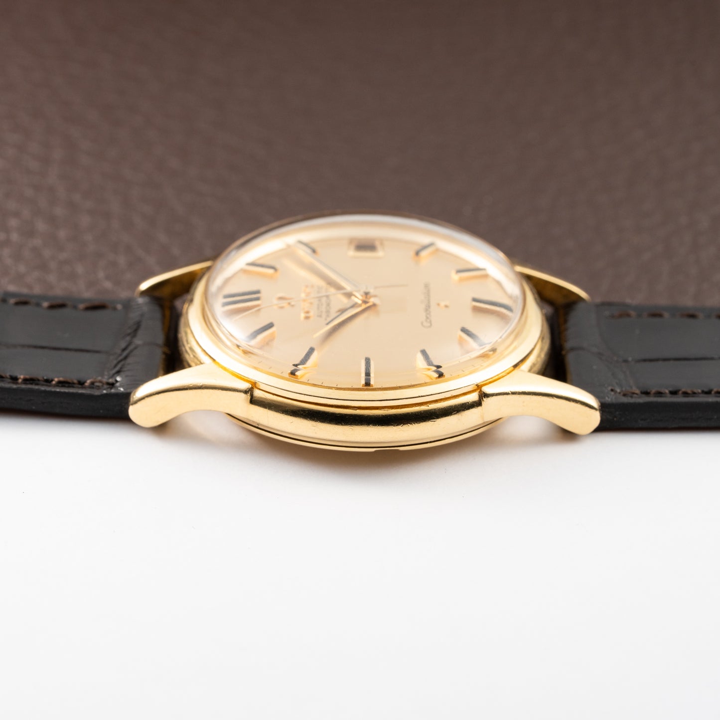 Omega Constellation DeLuxe Automatic Onyx Indices 18K Yellow Gold Ref. 14393 from 1959