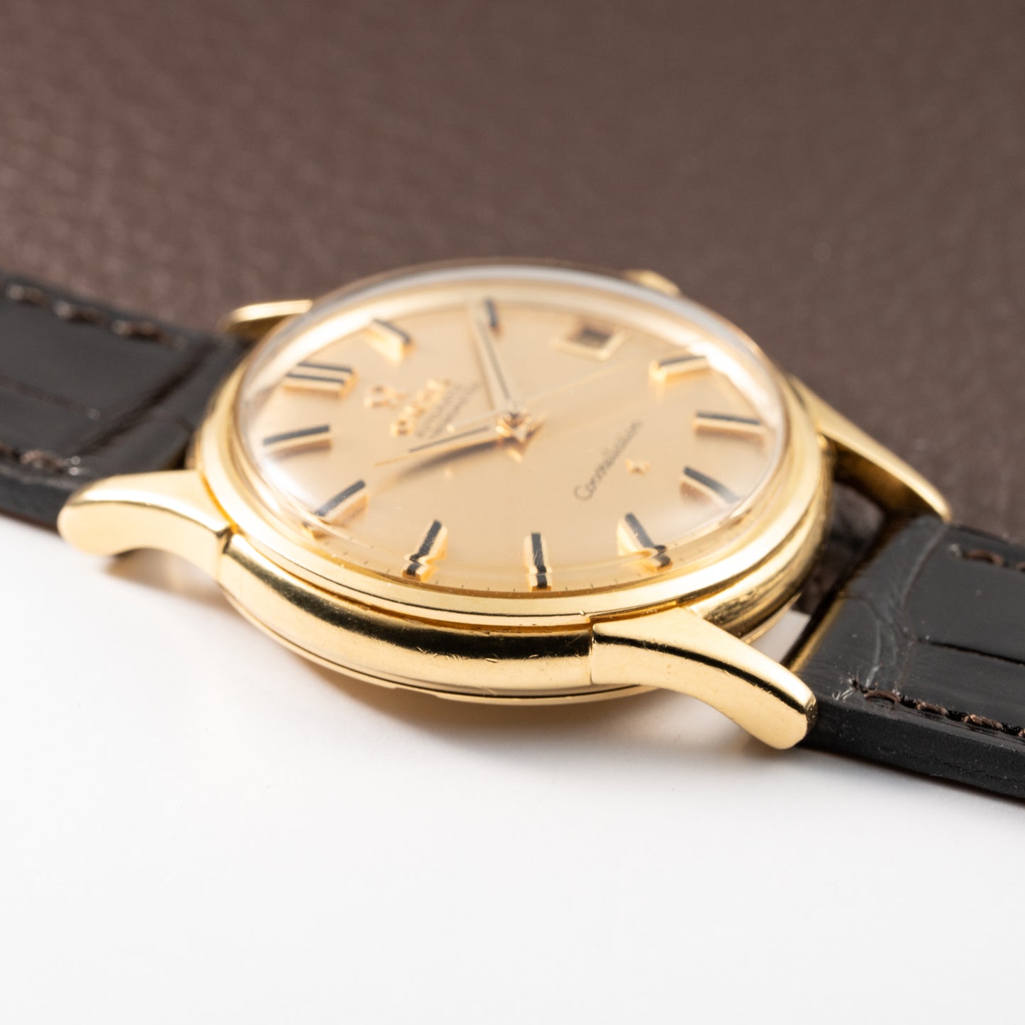 Omega Constellation DeLuxe Automatic Onyx Indices 18K Yellow Gold Ref. 14393 from 1959