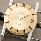 Omega Constellation Automatic DeLuxe Pie Pan Onyx Dial Dog-Leg Case Ref 168.005 from 1962 MUSEUM QUALITY