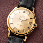 Omega Constellation Automatic DeLuxe Pie Pan Onyx Dial Dog-Leg Case Ref 168.005 from 1962 MUSEUM QUALITY