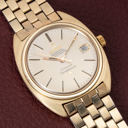 Omega Constellation C-Shape Türler Brick Bracelet from 1966