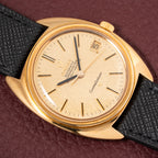 Omega Constellation C-Shape Automatic 18K Yellow Gold “OM Linen Dial” Box & Paperwork Ref. 168.017 from 1967