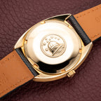 Omega Constellation C-Shape Automatic 18K Yellow Gold “OM Linen Dial” Box & Paperwork Ref. 168.017 from 1967