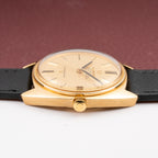 Omega Constellation C-Shape Automatic 18K Yellow Gold “OM Linen Dial” Box & Paperwork Ref. 168.017 from 1967