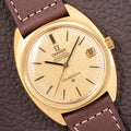 Omega Constellation C-Shape Automatic 18K Yellow Gold “OM Linen Dial”  Ref. 168.017 from 1969