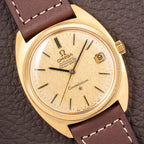 Omega Constellation C-Shape Automatic 18K Yellow Gold “OM Linen Dial”  Ref. 168.017 from 1969