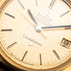 Omega Constellation C-Shape Automatic 18K Yellow Gold “OM Linen Dial”  Ref. 168.017 from 1969