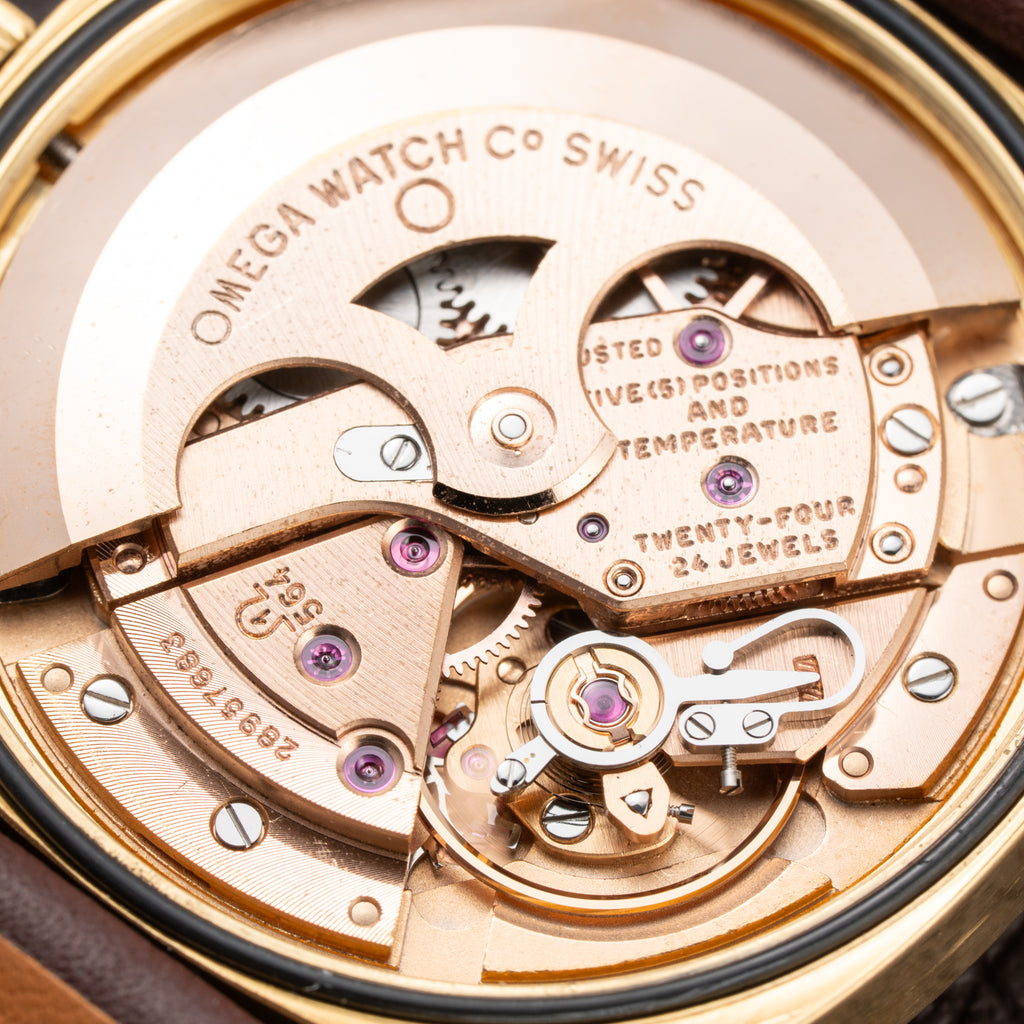 Omega Constellation C-Shape Automatic 18K Yellow Gold “OM Linen Dial”  Ref. 168.017 from 1969