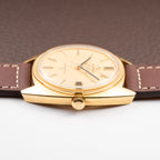 Omega Constellation C-Shape Automatic 18K Yellow Gold “OM Linen Dial”  Ref. 168.017 from 1969