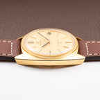 Omega Constellation C-Shape Automatic 18K Yellow Gold “OM Linen Dial”  Ref. 168.017 from 1969