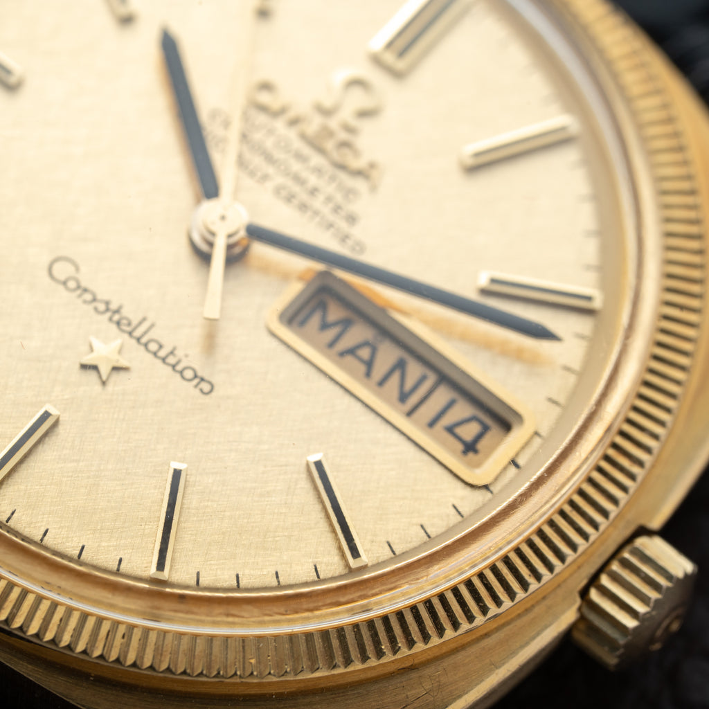 Omega Constellation C-Shape Day-Date 18K Yellow Gold OM DIAL from 1968 Ref. 168.029