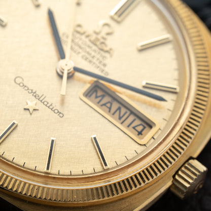 Omega Constellation C-Shape Day-Date 18K Yellow Gold OM DIAL from 1968 Ref. 168.029