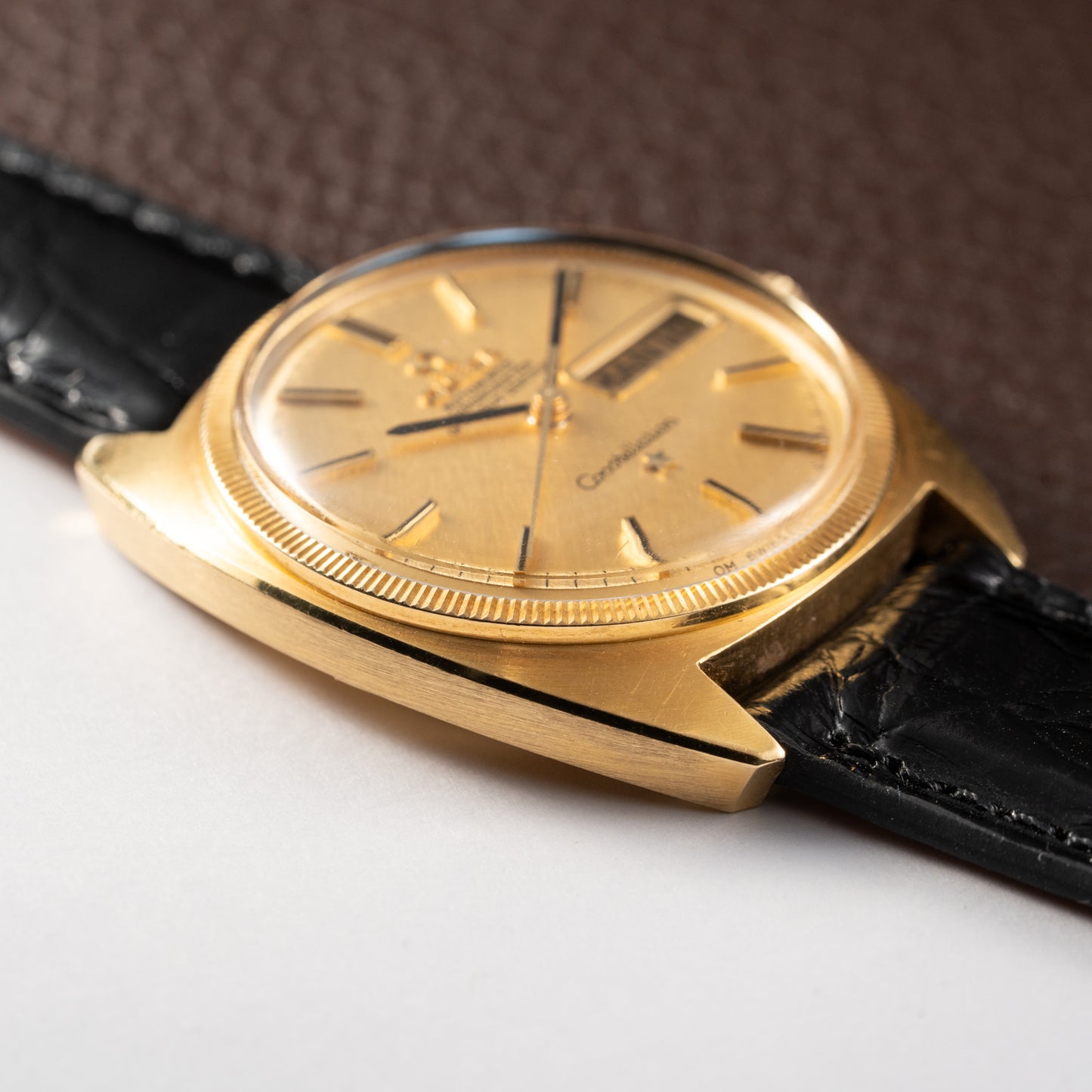 Omega Constellation C-Shape Day-Date 18K Yellow Gold OM DIAL from 1968 Ref. 168.029