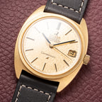 Omega Constellation C-Shape Automatic 18K Yellow Gold “OM Linen Dial” Ref. 168.017 from 1969