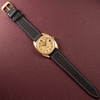 Omega Constellation C-Shape Automatic 18K Yellow Gold “OM Linen Dial” Ref. 168.017 from 1969