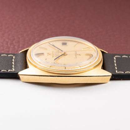 Omega Constellation C-Shape Automatic 18K Yellow Gold “OM Linen Dial” Ref. 168.017 from 1969