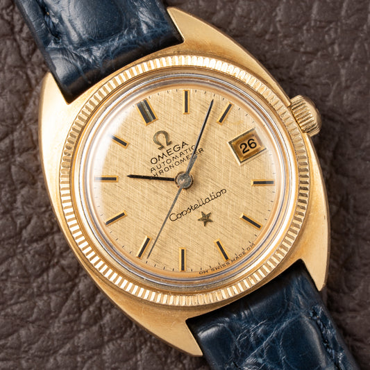 Omega Constellation Lady “C-Shape” OM Linen Dial 18K Yellow Gold Ref. 568.011 from 1968