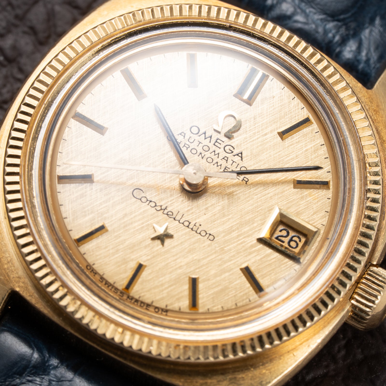 Omega Constellation Lady “C-Shape” OM Linen Dial 18K Yellow Gold Ref. 568.011 from 1968