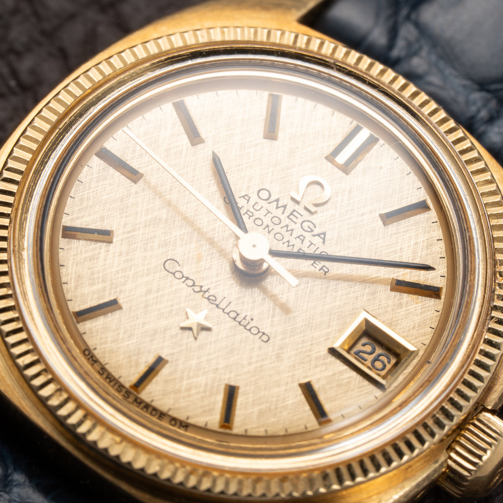 Omega Constellation Lady “C-Shape” OM Linen Dial 18K Yellow Gold Ref. 568.011 from 1968