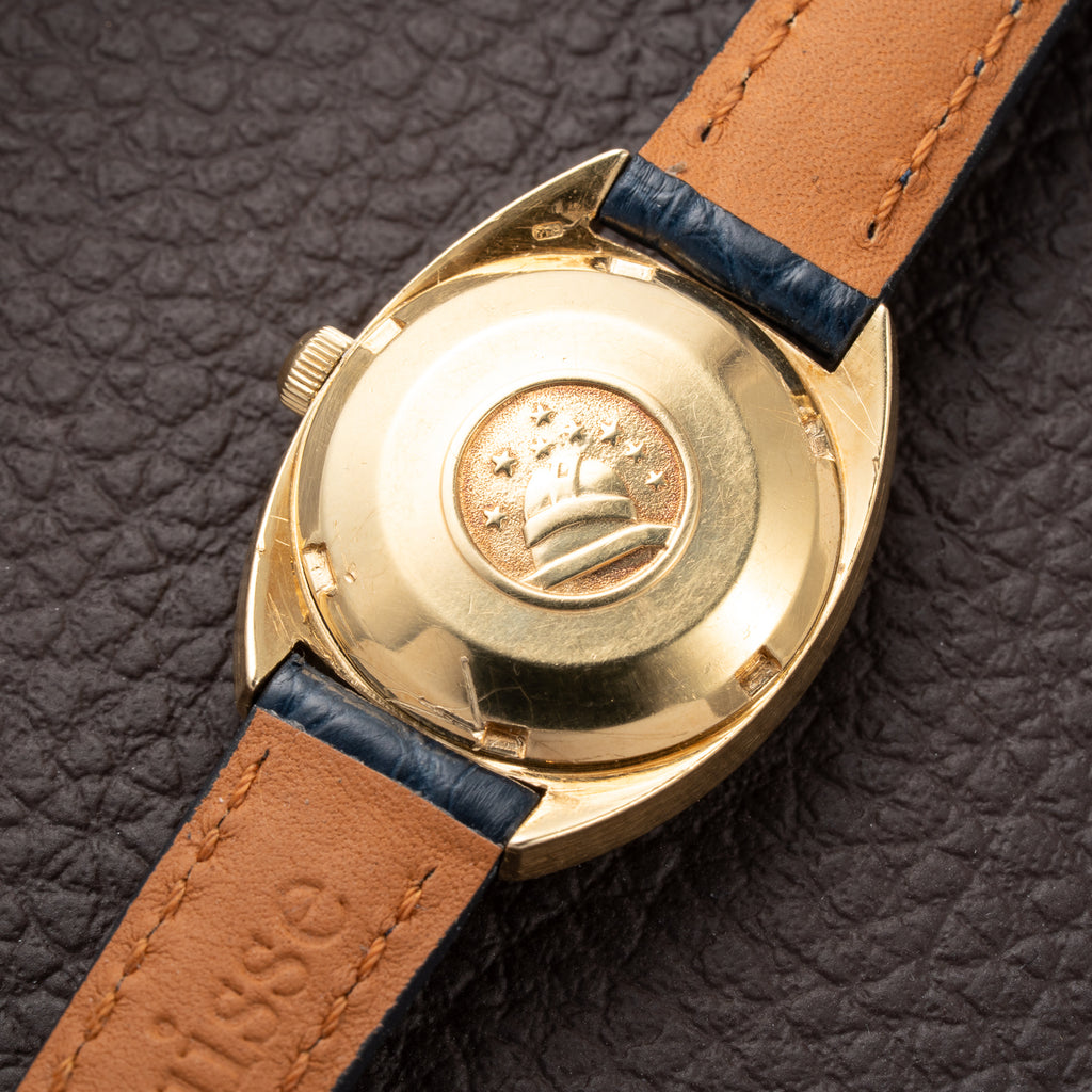 Omega Constellation Lady “C-Shape” OM Linen Dial 18K Yellow Gold Ref. 568.011 from 1968