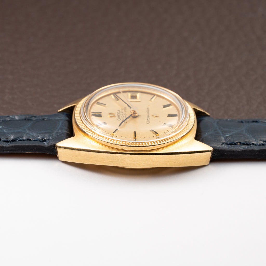 Omega Constellation Lady “C-Shape” OM Linen Dial 18K Yellow Gold Ref. 568.011 from 1968