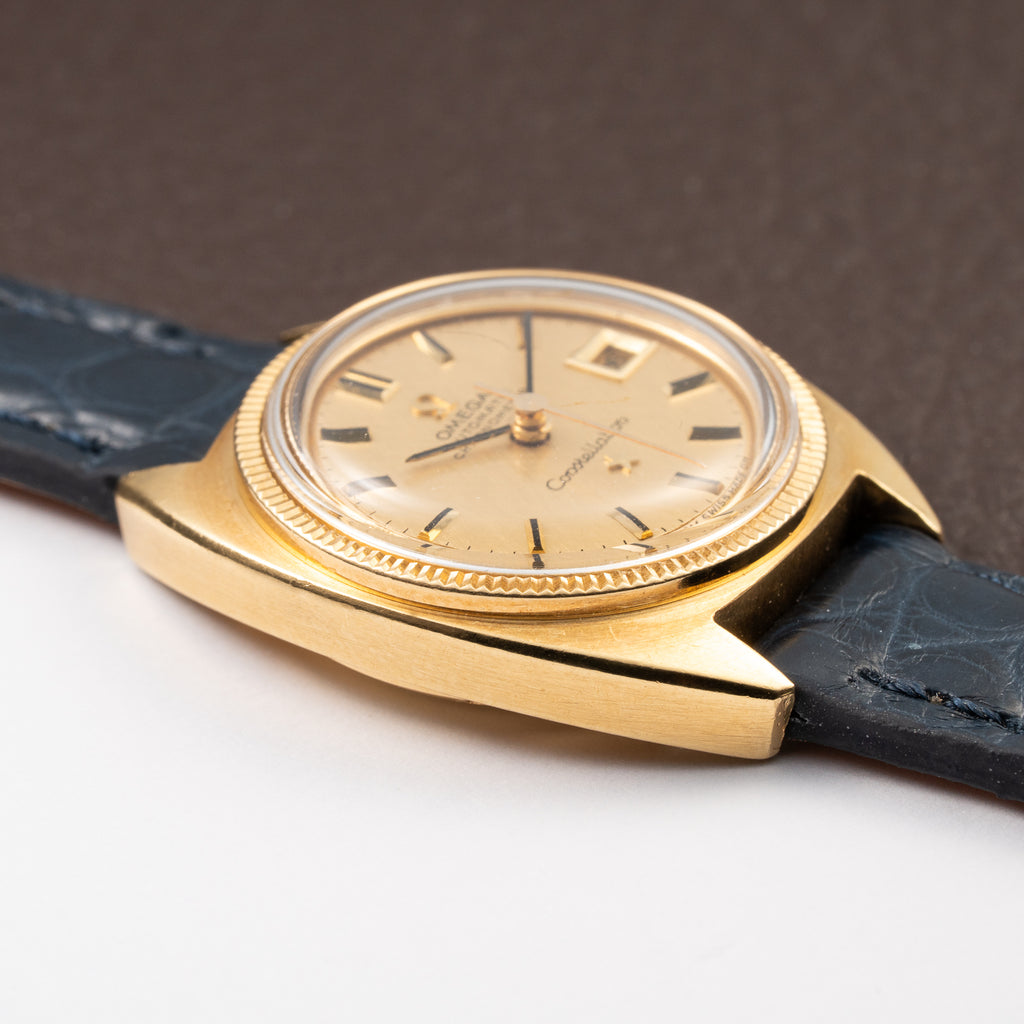 Omega Constellation Lady “C-Shape” OM Linen Dial 18K Yellow Gold Ref. 568.011 from 1968