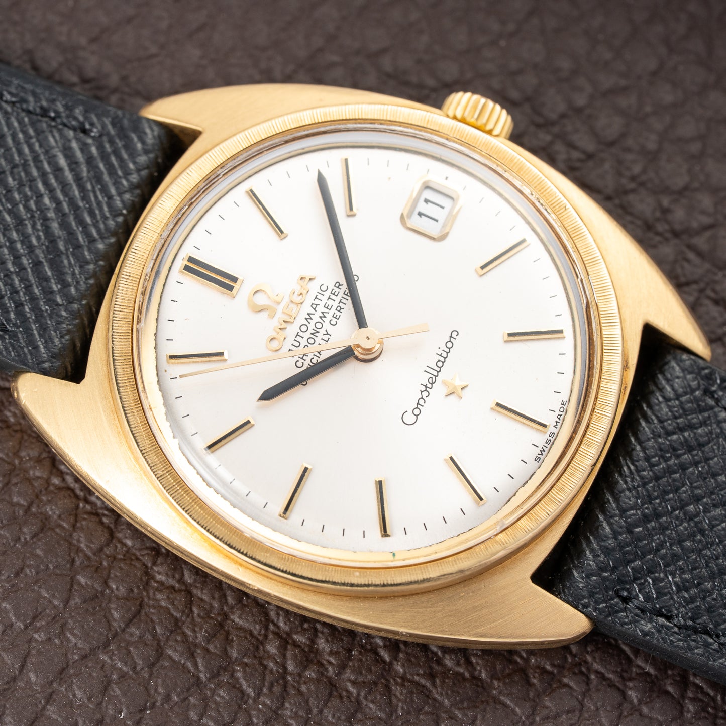 Omega Constellation “C-Shape” Fluted Bezel Automatic 18K Yellow Gold Ref. 168.017 from 1969