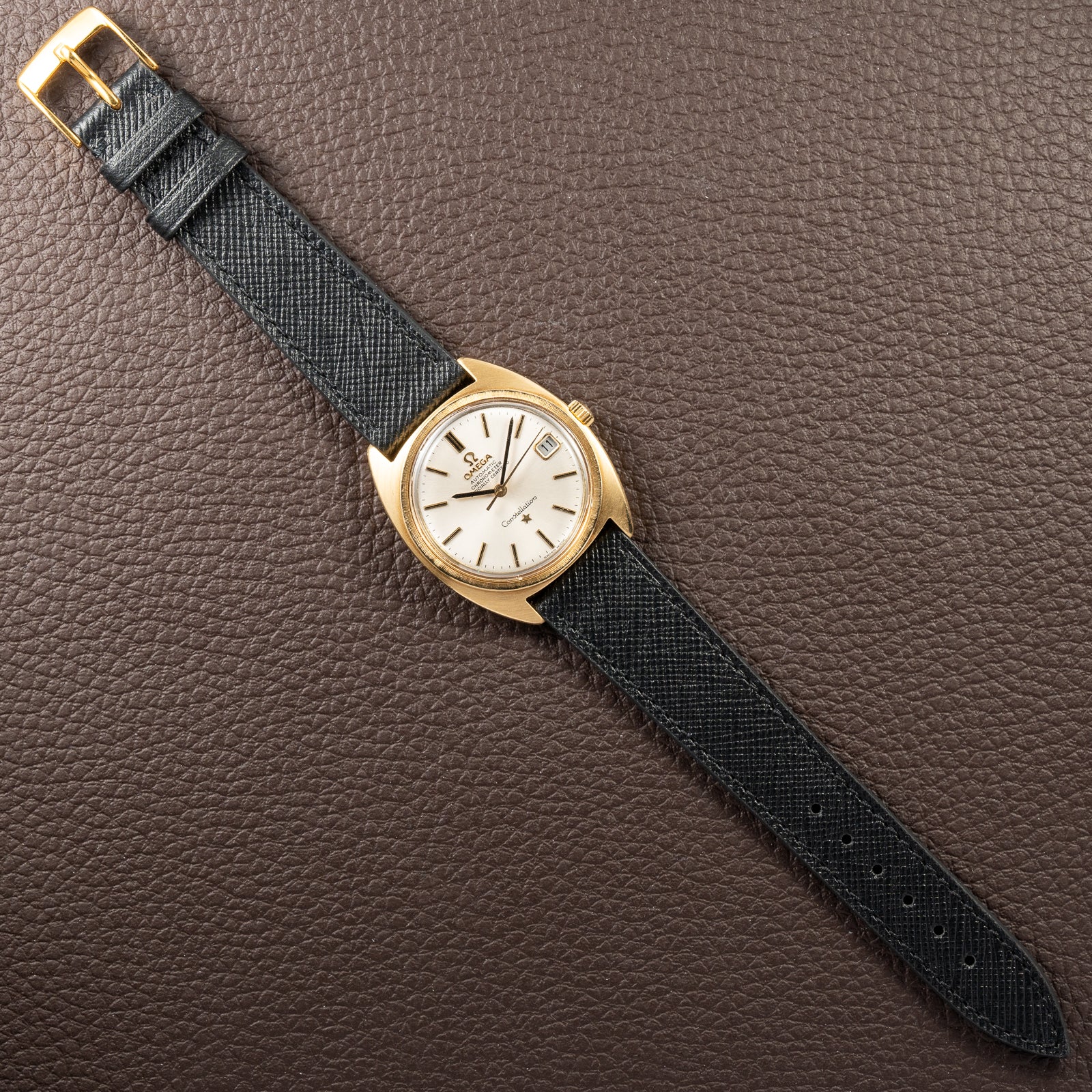 Omega Constellation “C-Shape” Fluted Bezel Automatic 18K Yellow Gold Ref. 168.017 from 1969