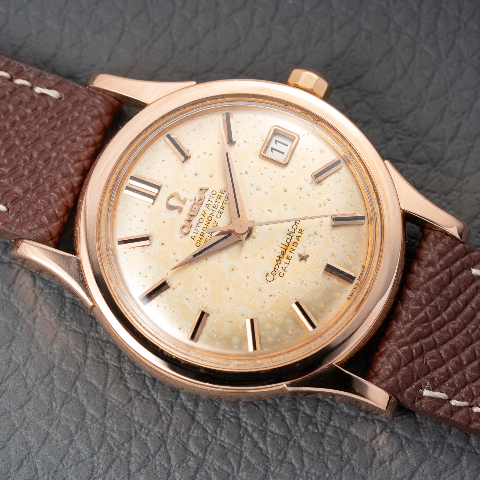 Omega Constellation Calendar Automatic Rare 18K Rose Pink Gold Ref. 2943 from 1959
