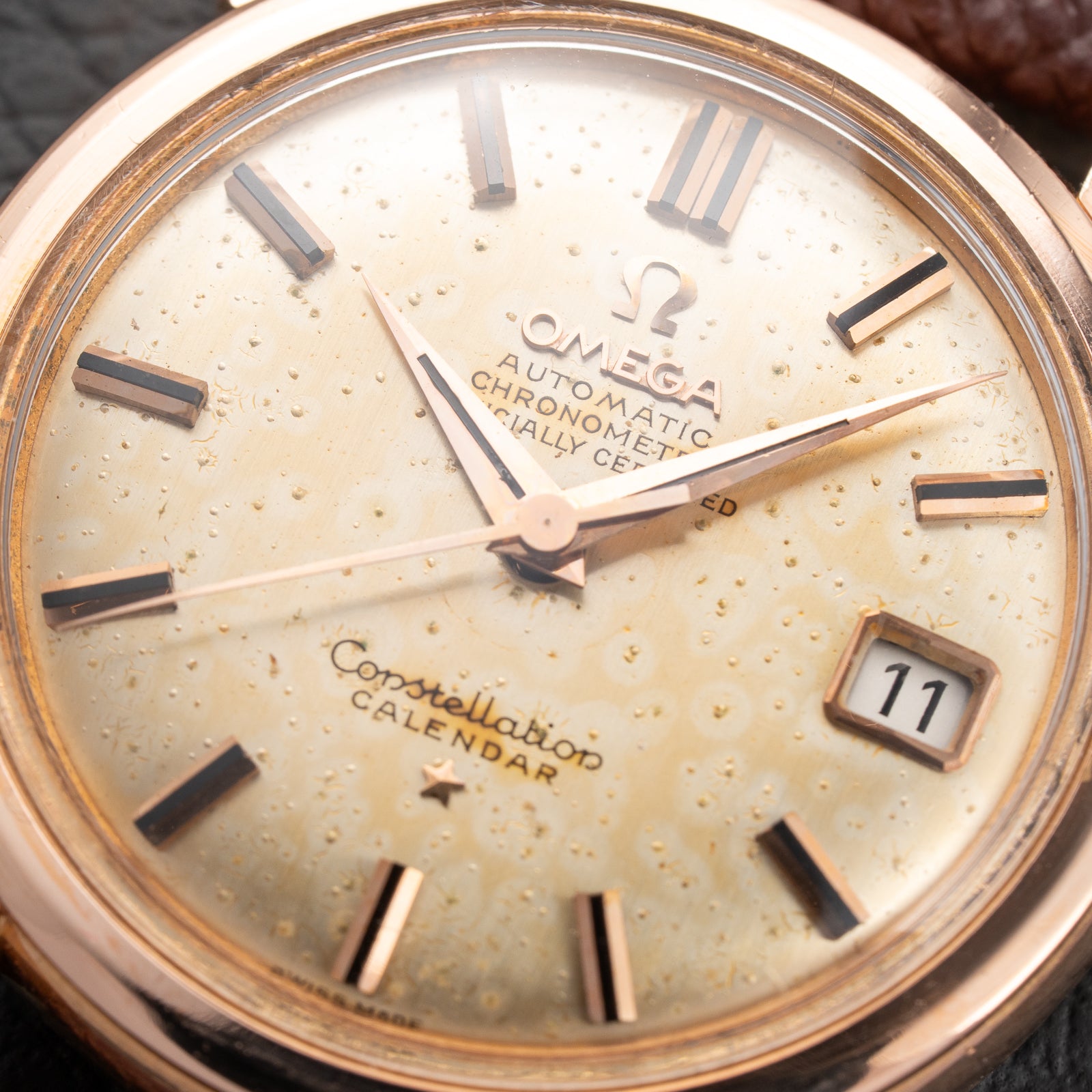 Omega Constellation Calendar Automatic Rare 18K Rose Pink Gold Ref. 2943 from 1959