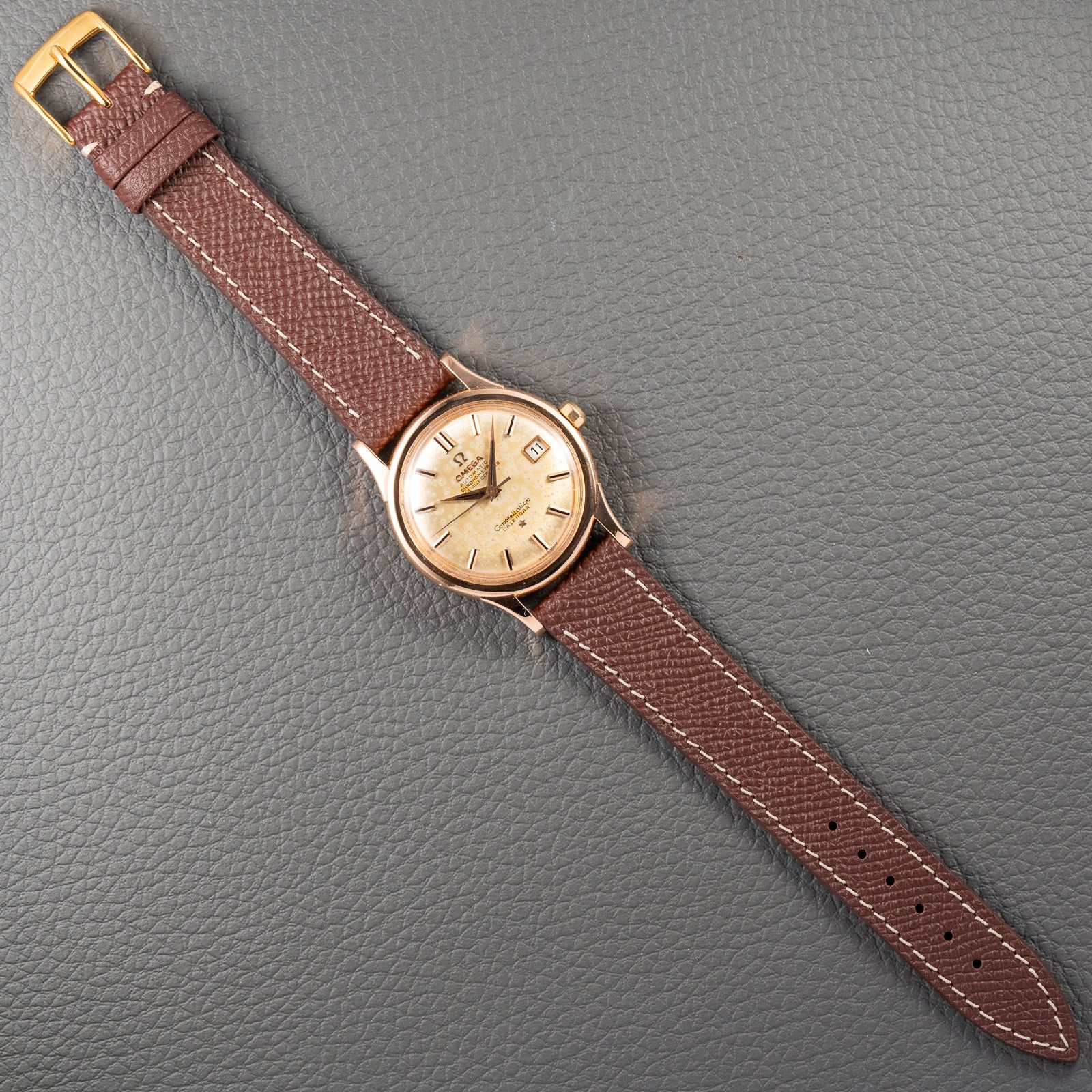 Omega Constellation Calendar Automatic Rare 18K Rose Pink Gold Ref. 2943 from 1959