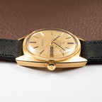 Omega Constellation C-Shape Day-Date 18K Yellow Gold linnen OM DIAL Ref. 168.029 from 1969