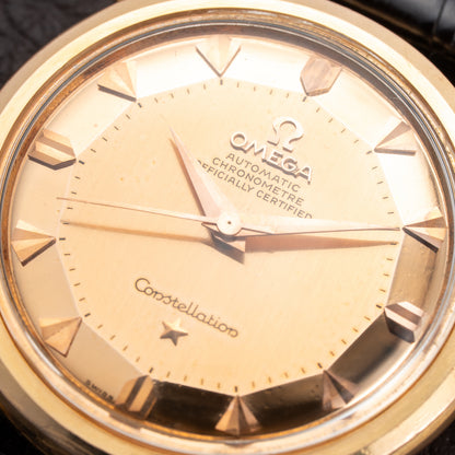 Omega Constellation De Luxe Pie Pan Arrow Head Mirror Dial 18K Rosé Gold Ref. 2852 / 2853 from 1957