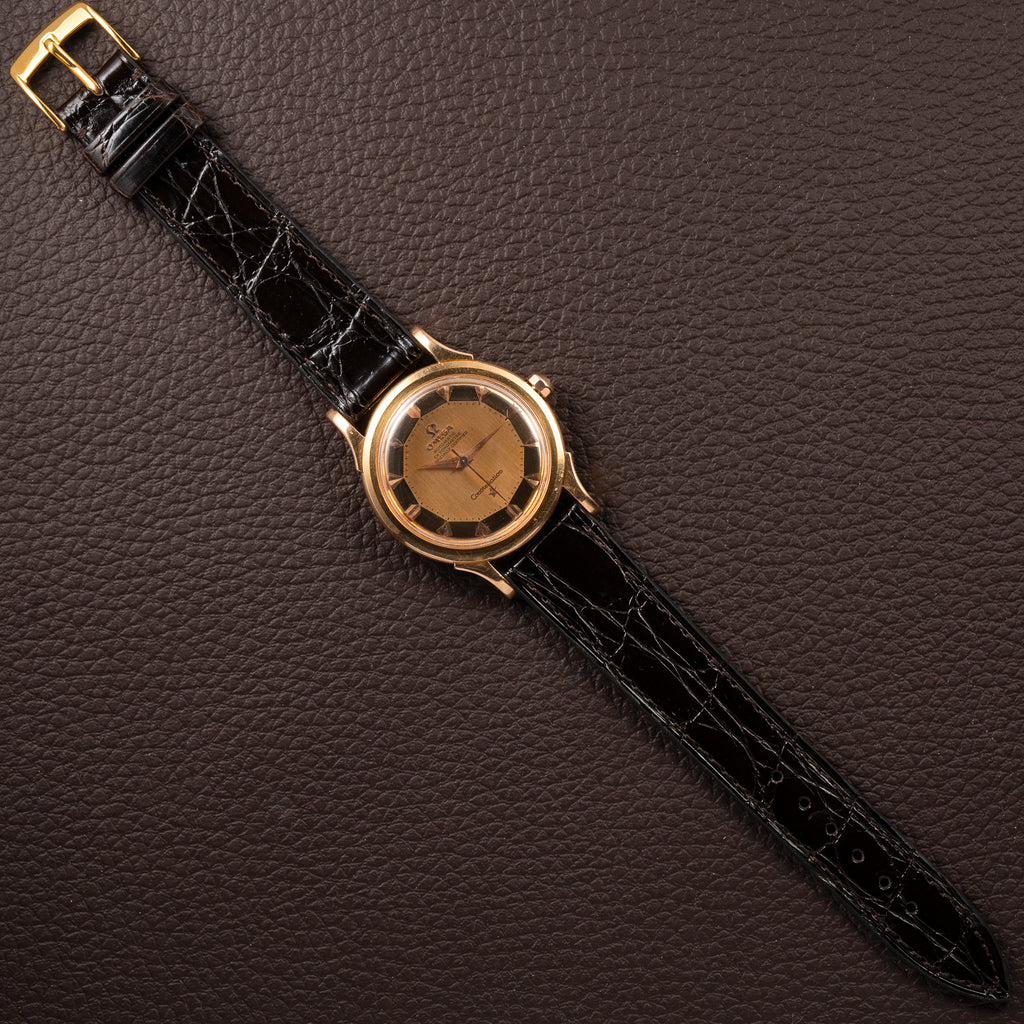 Omega Constellation De Luxe Pie Pan Arrow Head Mirror Dial 18K Rosé Gold Ref. 2852 / 2853 from 1957