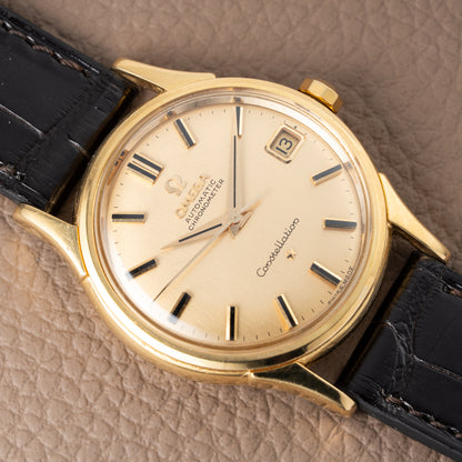 Omega Constellation DeLuxe Automatic Onyx Indices 18K Yellow Gold Ref. 14393 from 1959