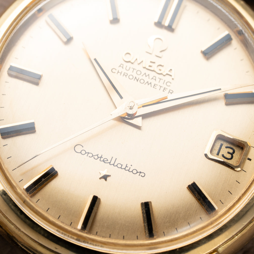 Omega Constellation DeLuxe Automatic Onyx Indices 18K Yellow Gold Ref. 14393 from 1959