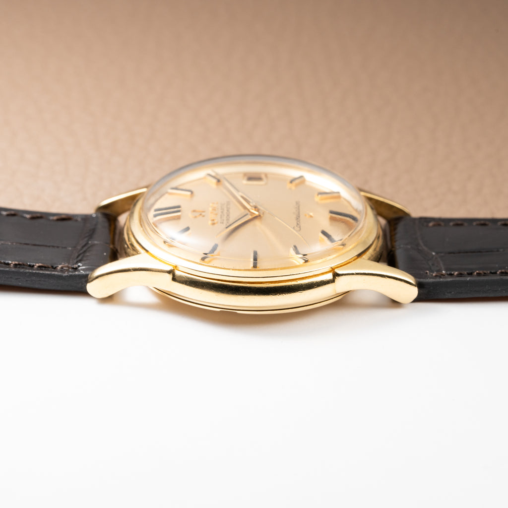 Omega Constellation DeLuxe Automatic Onyx Indices 18K Yellow Gold Ref. 14393 from 1959