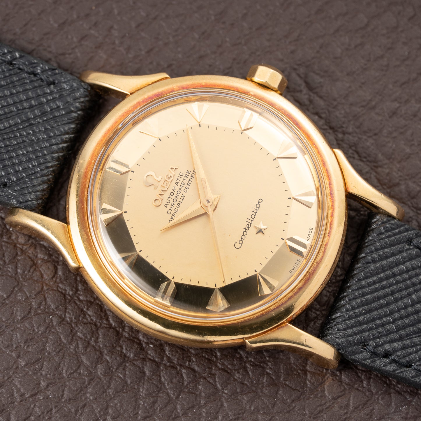 Omega Constellation DeLuxe PiePan Arrow Head 18K Yellow Gold Ref 2852 from 1958