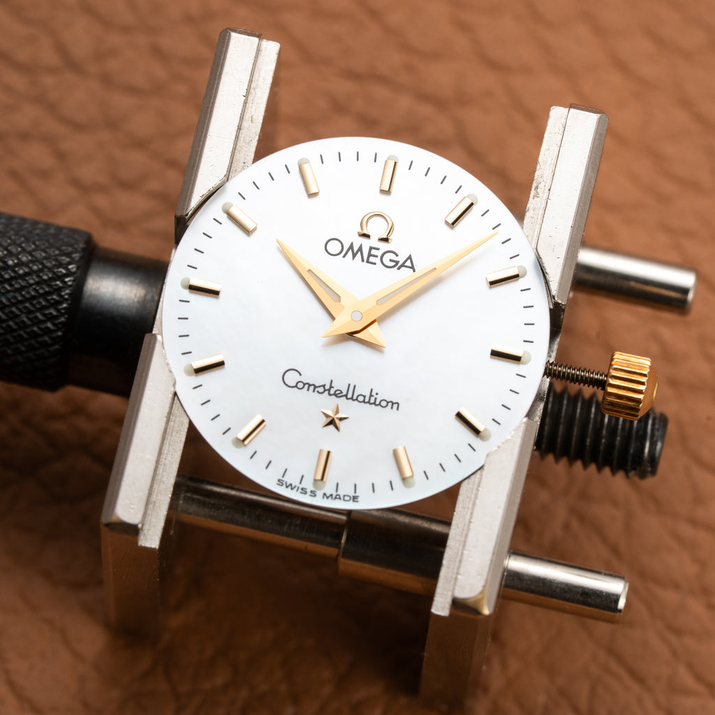 Omega Constellation Factory Diamond Set Gold & Steel Mother of Pearl Ref. 895.1201 from 1990s