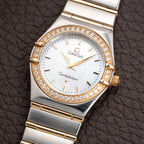 Omega Constellation Factory Diamond Set Gold & Steel Mother of Pearl Ref. 895.1201 from 1990s
