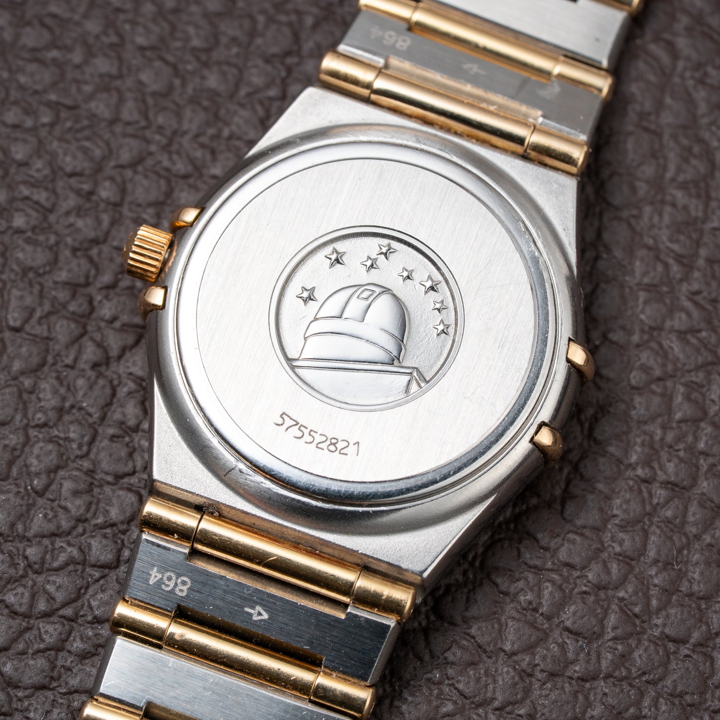 Omega Constellation Factory Diamond Set Gold & Steel Mother of Pearl Ref. 895.1201 from 1990s