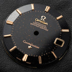 Omega Constellation Pie Pan Black Gilt Dial Dogleg Lugs Ref. 14902 From 1962
