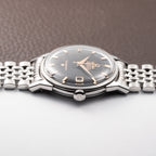Omega Constellation Pie Pan Black Gilt Dial Dogleg Lugs Ref. 14902 From 1962
