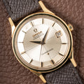 Omega Constellation Pie Pan Crosshair Dial Dog Leg 18K Gold Ref 168.005 from 1962