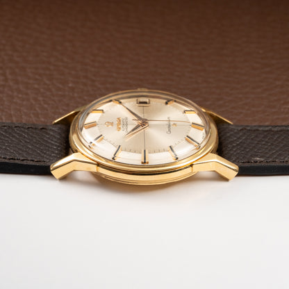 Omega Constellation Pie Pan Crosshair Dial Dog Leg 18K Gold Ref 168.005 from 1962