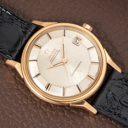 Omega Constellation Pie Pan Dog Leg French Case 18K Rosé Gold from 1962