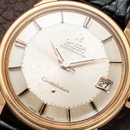 Omega Constellation Pie Pan Dog Leg French Case 18K Rosé Gold from 1962