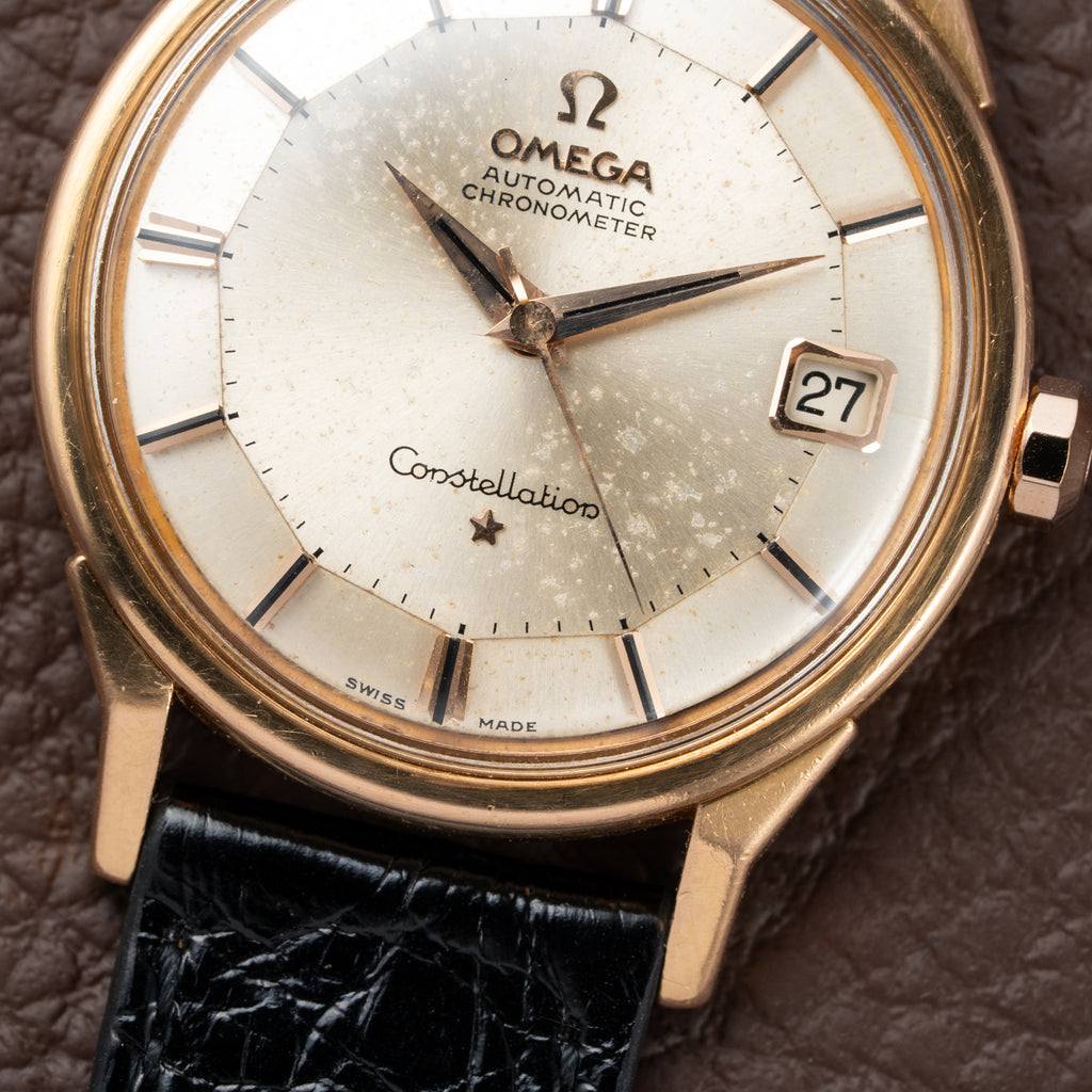 Omega Constellation Pie Pan Dog Leg French Case 18K Rosé Gold from 1962